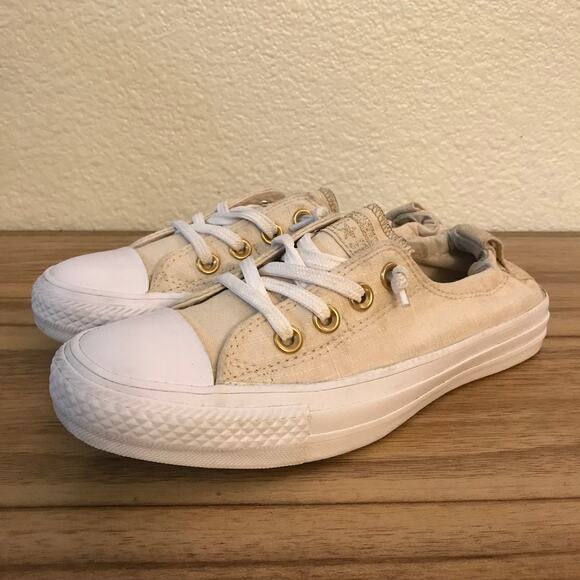 Converse Chuck Taylor Slip On Shoreline 562120C Ivory Casual Shoes Size 6.5 - Picture 2 of 6